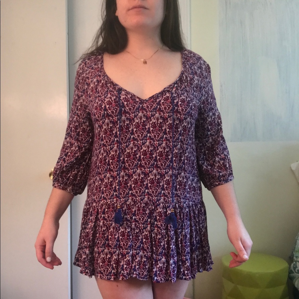 Boho chic tunic top